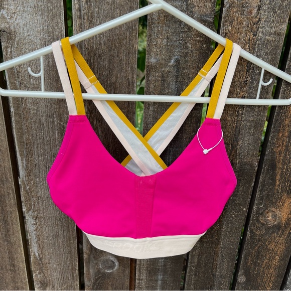 Brooks Drive Plunge 2.0 High Impact Sports Bra NWOT In Mauve/Sand/Sun Sz XS - Picture 10 of 15